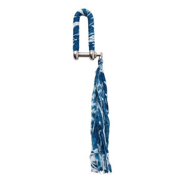 Free People Wrapped Carabiner Bag Charm Blue - Picture 1 of 2